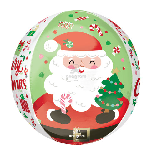 Merry Christmas Jolly Old Santa - Orbz XL - Christmas - 16 inch - G20 - Anagram Balloons (1)