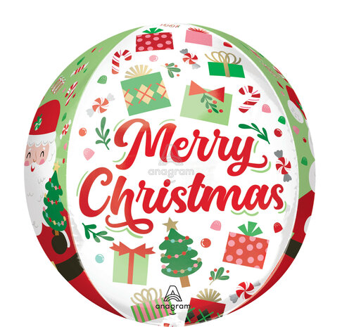 Merry Christmas Jolly Old Santa - Orbz XL - Christmas - 16 inch - G20 - Anagram Balloons (1)