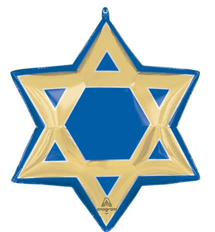 Happy Hanukkah Star of David - SuperShape - Hanukkah - 24 inch - P35 - Anagram Balloons (1)