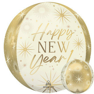Mooideco - Golden Soiree Nw Year - Orbz XL - New Year - 16 inch - G20 - Anagram Balloons