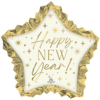 Mooideco - Golden Soiree New Year Star - SuperShape - New Year - 34 inch - P35 - Anagram Balloons