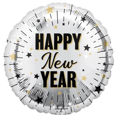 Mooideco - Elegant New Year Celebration - Standard HX - New Year - 18 inch - S40 - Anagram Balloons 