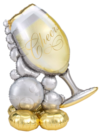 Mooideco - Bubbly Wine Glass - Airloonz - Everyday - 51 inch - P71 - Anagram Balloons