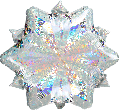 Mooideco - White Christmas Snowflake - Standard shape holographic  - 18 inch - S80 Anagram 