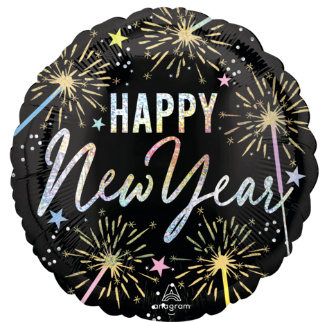 Mooideco - New Year Festive Sparkle - Standard HX - New Year - 18 inch - S55 - Anagram Balloons 