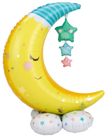 Mooideco - Moon and Stars - Airloonz - Everyday - 55 inch - P71 - Anagram Balloons
