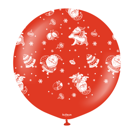 Mooideco - Santa Claus - Red - Print White - 24 inch - Kalisan