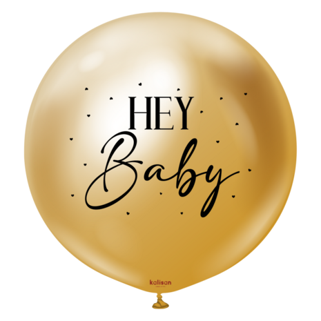 Mooideco - Hey Baby - Mirror Gold - Print Black - 36 inch - Kalisan