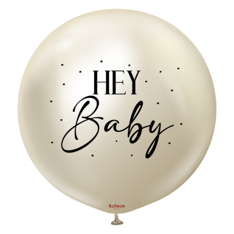 Mooideco - Hey Baby - Mirror White Gold - Print Black - 36 inch - Kalisan