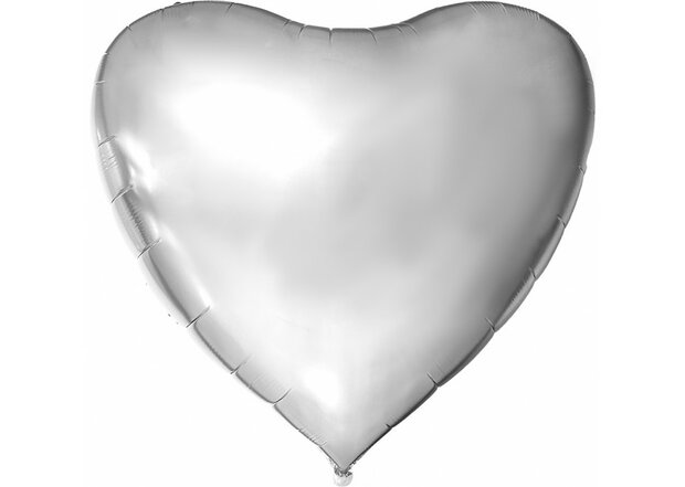 Mega Hartballon - Folie - Silver- 68 inch (1)