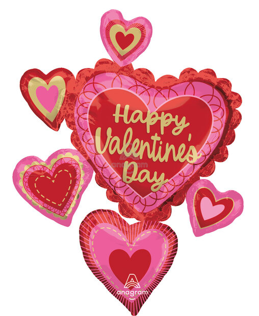 Mooideco - HVD Scalloped Sweethearts - 34 inch - P35 Anagram balloons