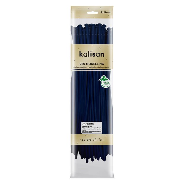 Mooideco - 260 - Standard Dark Blue - Nozzle up - Kalisan balloons