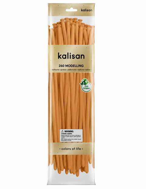 Mooideco - 260 - Standard Peach - Nozzle up - Kalisan balloons