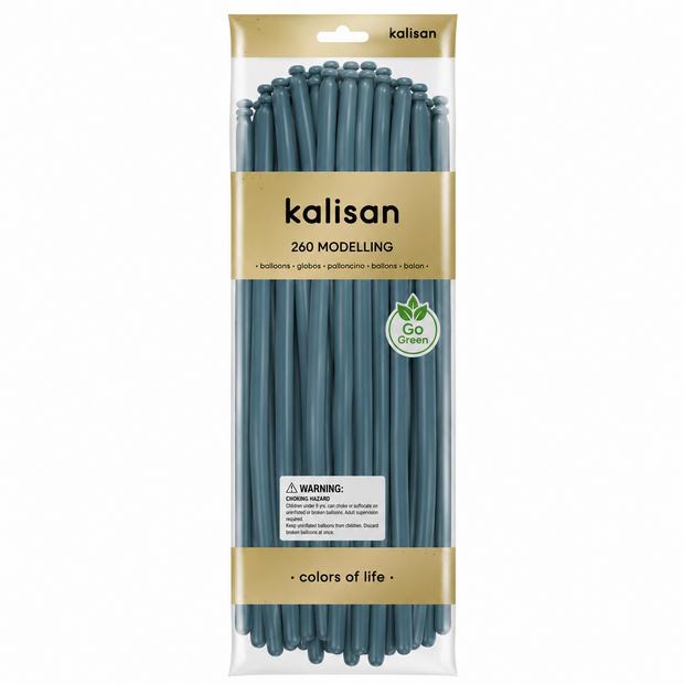 Mooideco - 260 - Retro Denim Blue - Nozzle up - Kalisan balloons