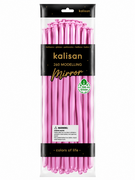 Mooideco - 260 - Mirror Green - Nozzle up - Kalisan balloons