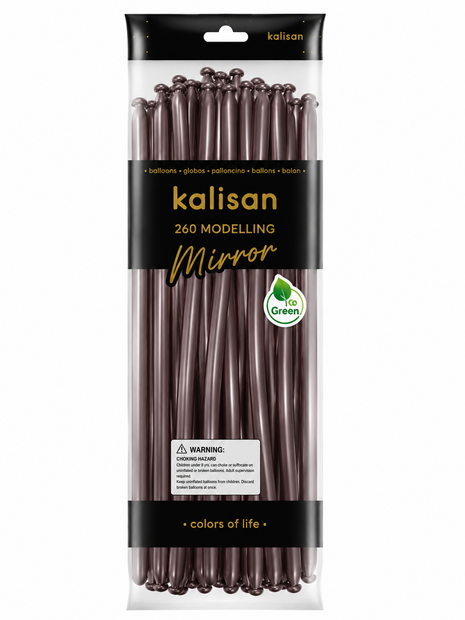 Mooideco - 260 - Mirror Chocolate - Nozzle up - Kalisan balloons
