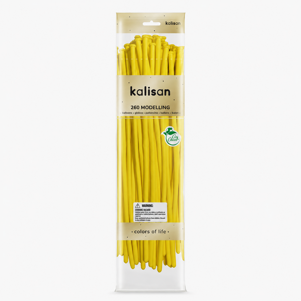 Mooideco - 260 - Standard Yellow - Nozzle up - Kalisan balloons