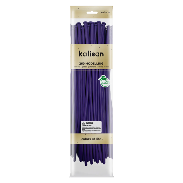 Mooideco - 260 - Standard Violet - Nozzle up - Kalisan balloons