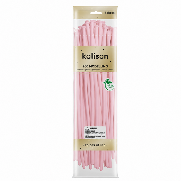 Mooideco - 260 - Standard Light Pink - Nozzle up - Kalisan balloons