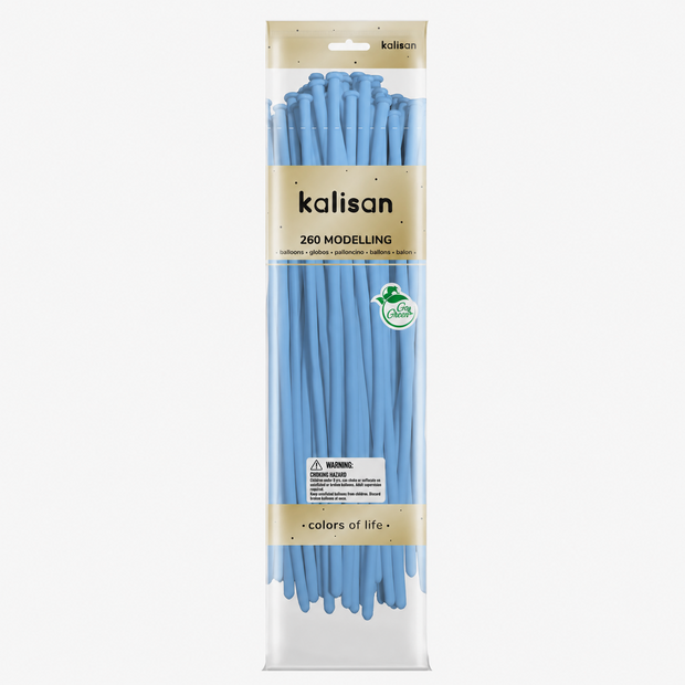 Mooideco - 260 - Standard Baby Blue - Nozzle up - Kalisan balloons