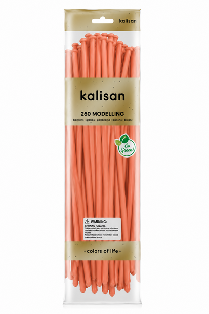 Mooideco - 260 - Standard Coral - Nozzle up - Kalisan balloons