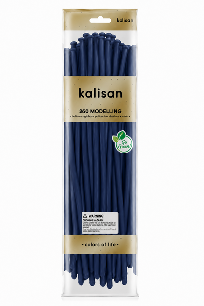 Mooideco - 260 - Standard Navy Blue - Nozzle up - Kalisan balloons