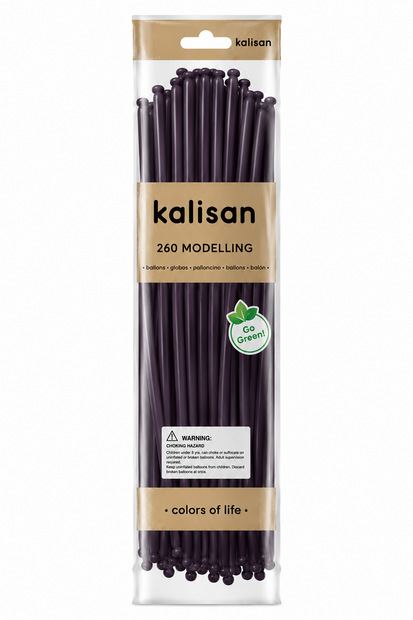 Mooideco - 260 - Standard Plum - Nozzle up - Kalisan balloons