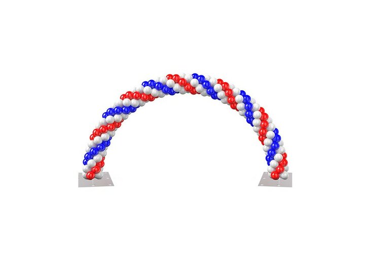 Big Metal Balloon Arch - White - Indoor