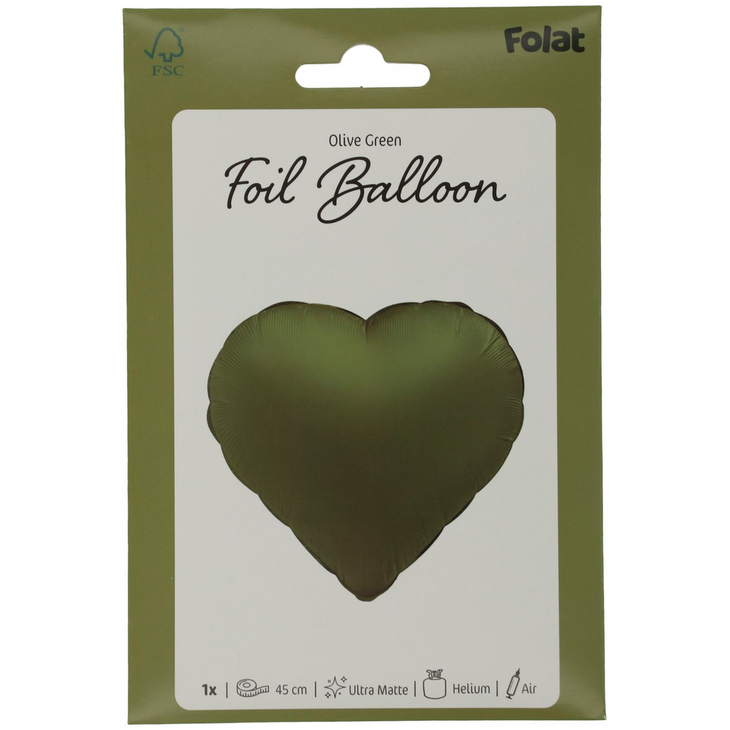 Mooideco - Heart - Olive Green - 18 inch - Folat