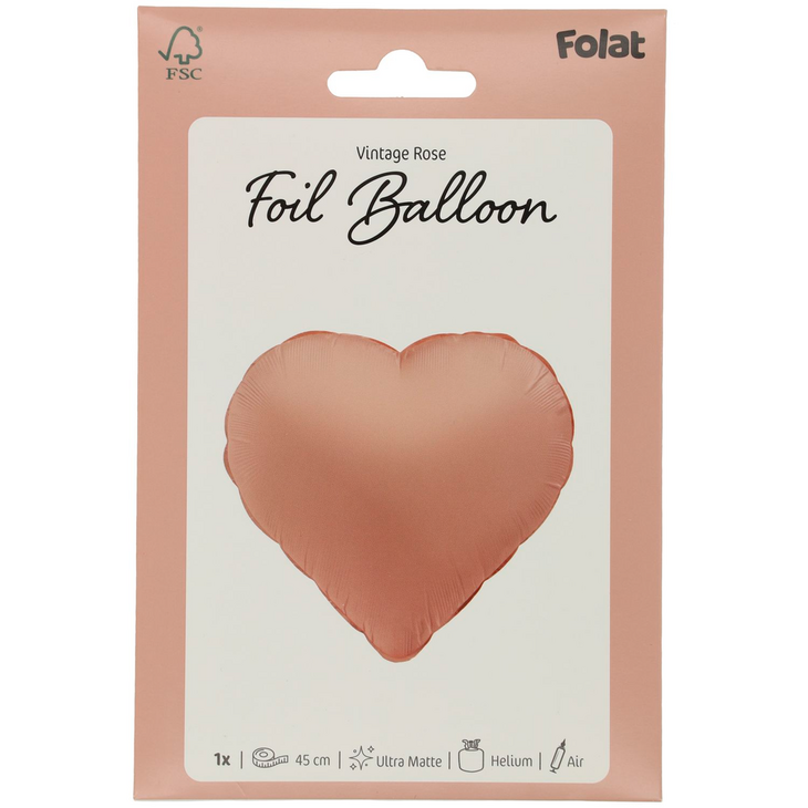 Mooideco - Heart - Vintage Rose - 18 inch - Folat