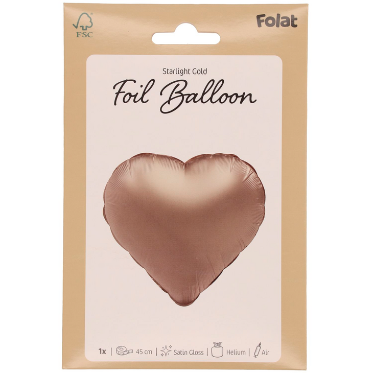 Mooideco - Heart - Starlight Gold - 18 inch - Folat