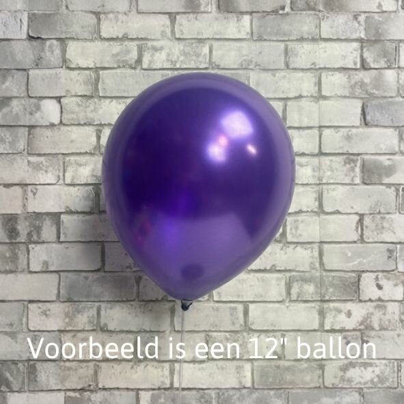 Mooideco - Kalisan ballonnen Metallic Violet - 12 inch