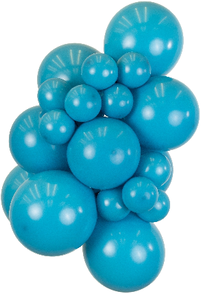 Mooideco - Kalisan Standard Turquoise blue - 18 inch ballonnen