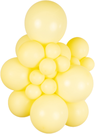 Mooideco - Kalisan Macaron Yellow - 24 inch ballonnen