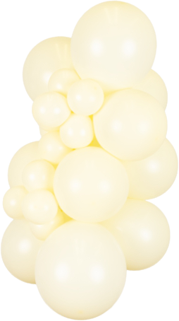 Mooideco - Project pack - Organic balloons - Macaron Pale Yellow - Kalisan balloons
