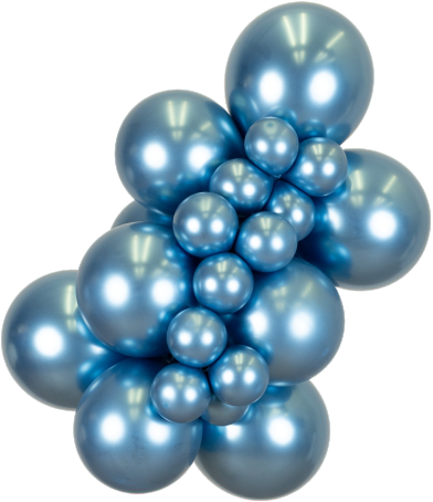 Mooideco - Project pack - Organic balloons - Mirror Blue - Kalisan balloons