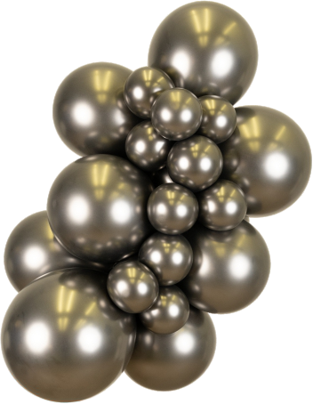 Mooideco - Mirror space grey - 5 inch ballonnen - Kalisan (100)