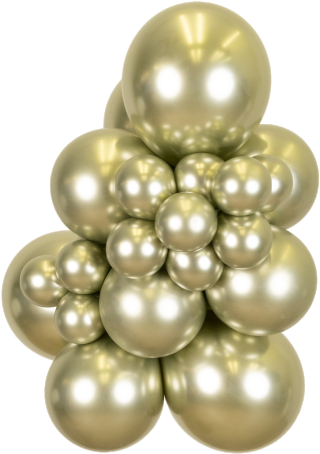 Mooideco - Kalisan Mirror Green Gold - 24 inch ballonnen