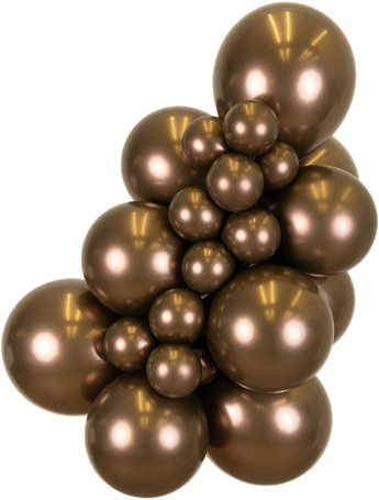 Mooideco - Project pack - Organic balloons - Mirror Chocolate - Kalisan balloons
