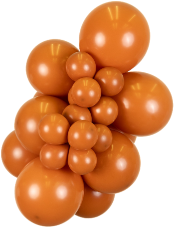 Mooideco - Kalisan Retro Rust Orange - 5 inch ballonnen