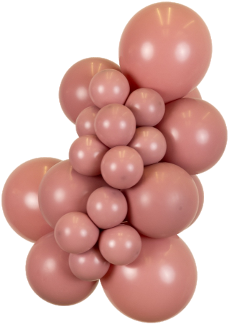 Mooideco - Kalisan retro rosewood 24 inch ballonnen