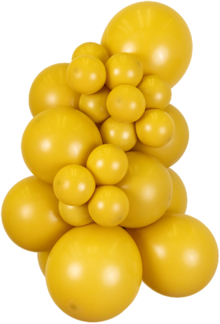 Mooideco - Project pack - Organic balloons - Retro Mustard - Kalisan balloons