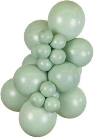 Mooideco - Project pack - Organic balloons - Retro Wintergreen - Kalisan balloons