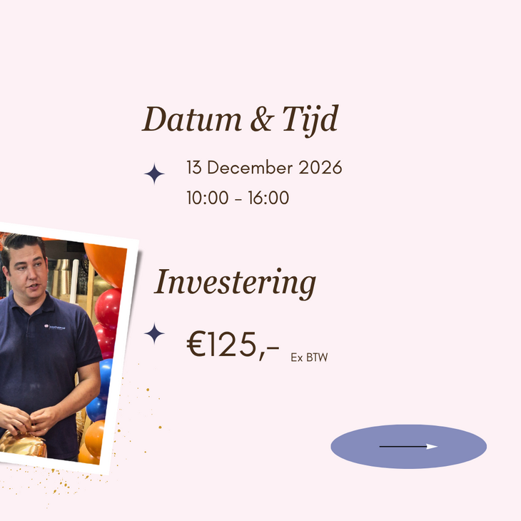 Workshop Ballonboeketten - 13 December 2026 - 10:00 / 16:00