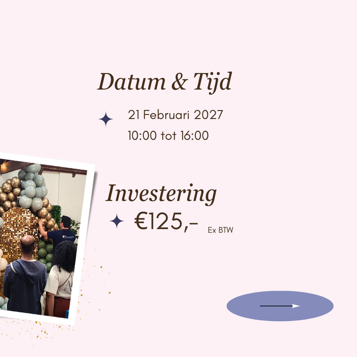 Masterclass - Winstgevende Organic Decoratie - 21 Februari 2027 - 10:00 / 16:00