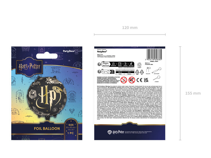 Mooideco - black - Harry Potter - 18 inch - Partydeco