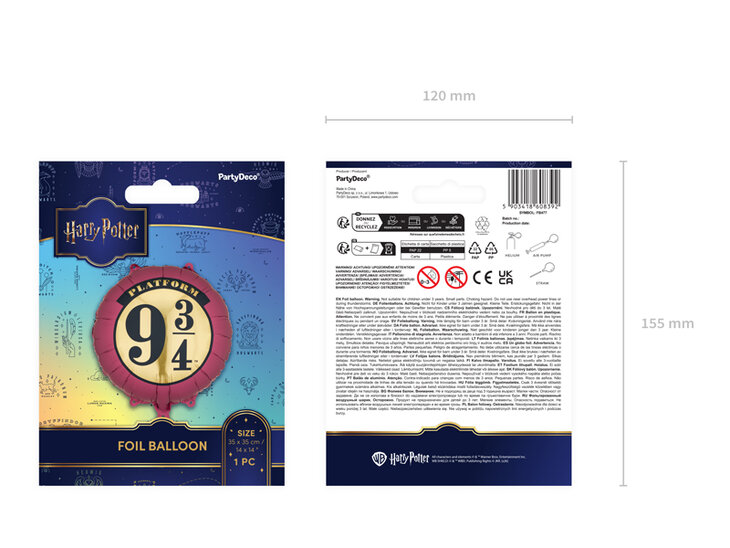 Mooideco - Platform 9 3/4 - Harry Potter - 18 inch - Partydeco