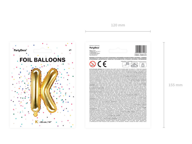 Letter - goud - K