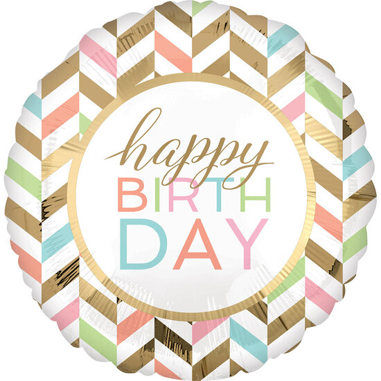 Mooideco - Pastel Celebration - Happy Birthday - 28 inch - P32 Anagram