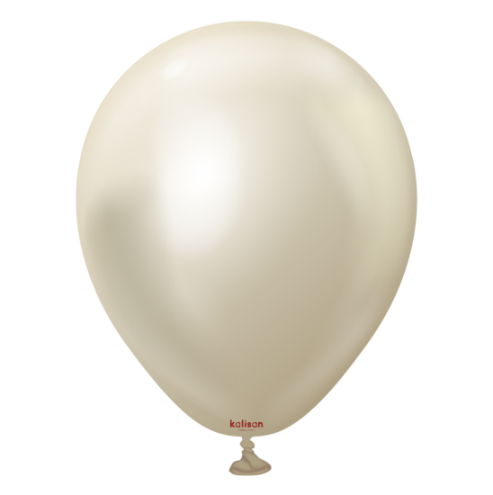 Mooideco - Kalisan ballonnen, mirror white gold, 5 inch mini ballonnen